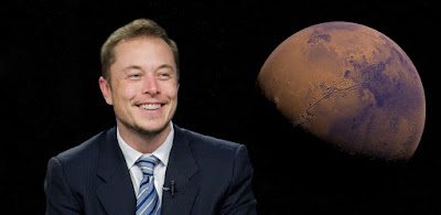 Elon Musk dark background