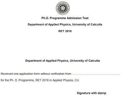 Calcutta University Phd Admission