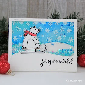 Sunny Studio Stamps: Playful Polar Bears Shaker Card Tutorial with Juliana Michaels
