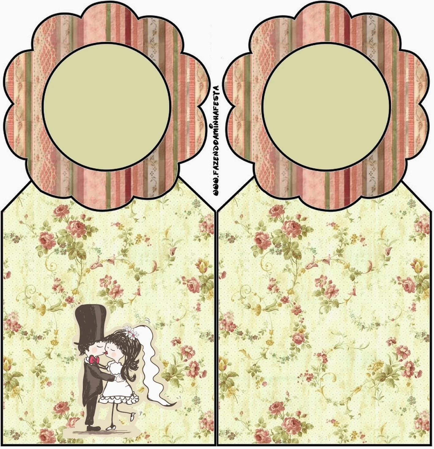 Toon Couple Wedding Free Printable Book Marks. 