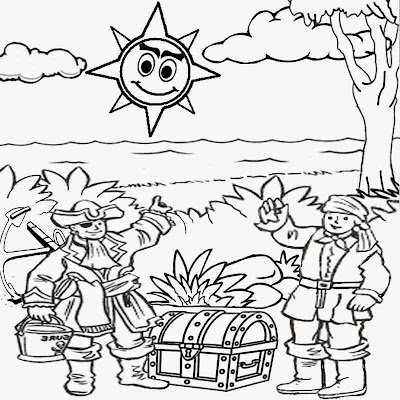 hot weather idle away time sea pirates under the sun print color pages for kids colouring activities