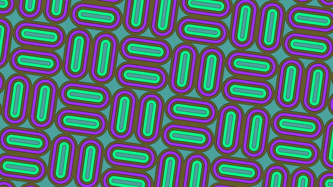 A 4K PC wallpaper with a retro geometric pattern in neon colors, evoking a funky and vibrant vibe.