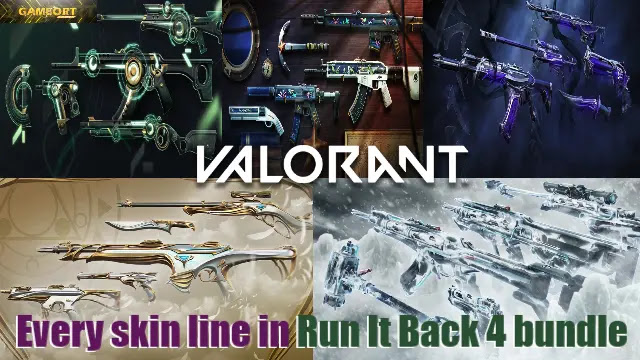 sovereign bundle, cryostasis bundle, reaver bundle, neptune bundle, origin bundle, every skin line in run it back 4 bundle, valorant run it back 4 skin bundle