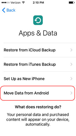 Move to iOS App