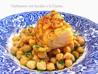 Garbanzos con bacalao a la llauna