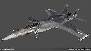 F/A-18 Super Hornetを近未来的にしたF/A-18X Black Waspアドオンが開発中