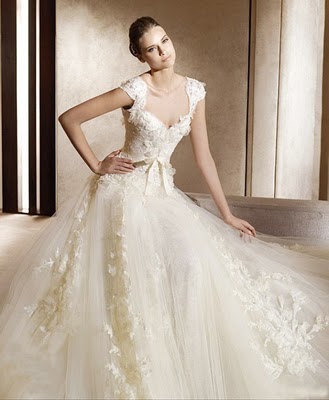 Winter Wedding Dress Lace screams winter and the detailing on this dress