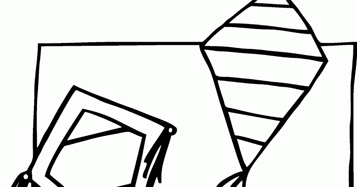 Mewarnai Gambar Layang-Layang Untuk Anak-Anak - Contoh 