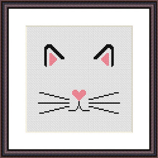 Cat face cross stitch  - Tango Stitch