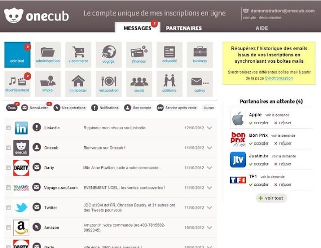  Onecub : un outil innovant pour gérer vos mails et vos inscriptions en ligne