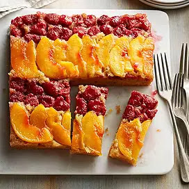 summer-food-ideas-recipes-THE 13 DELICIOUS RECIPES YOU WANT TO TRY-upside down cake-peach melba upside down cake-party cake-Weddings by KMich-Philadelphia PA