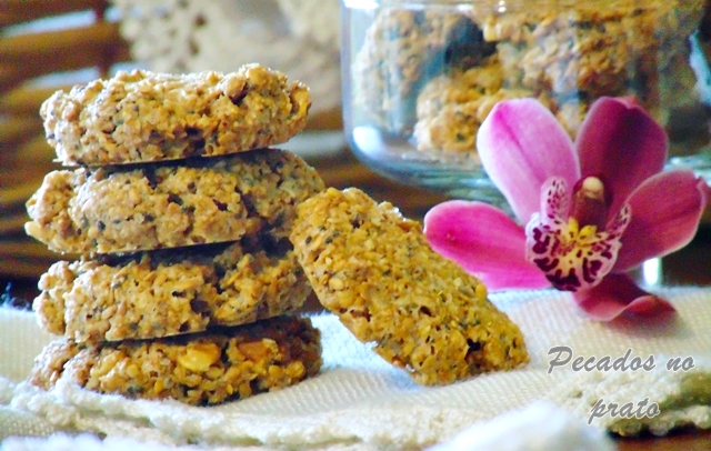 Receita dos biscoitos de aveia com manteiga de amendoim