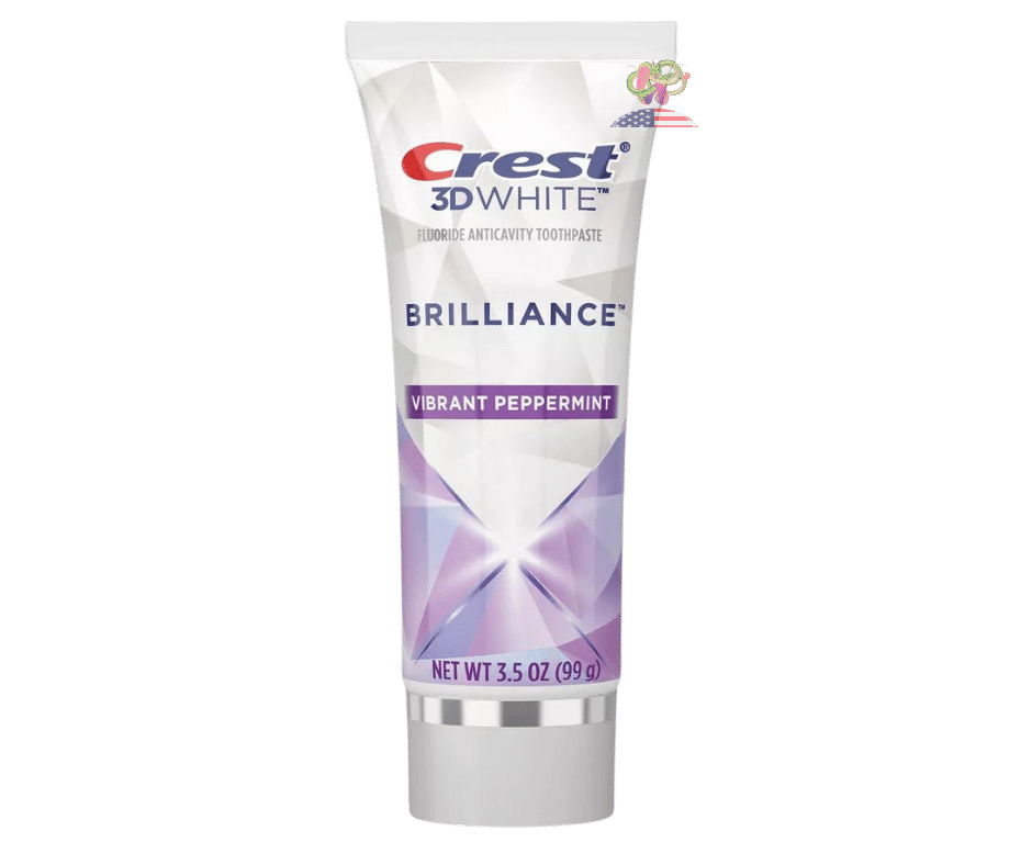 Kem đánh răng Crest 3D White Brilliance Toothpaste Vibrant Peppermint