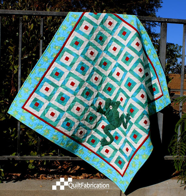 Hoppy quilt in green