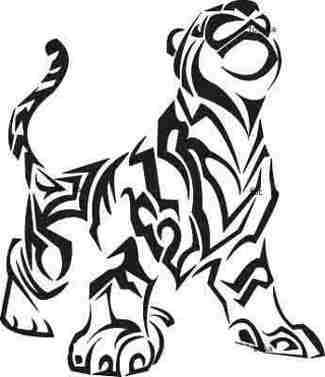 Tiger Tattoo Designs on Tattoos Life Style  Tiger Tribal Tattoo Design