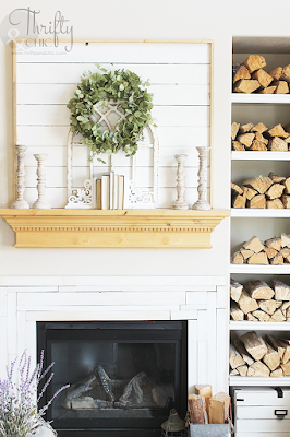 diy framed shiplap tutorial for fireplace mantel. The best diy farmhouse decor projects for you home! Farmhouse decor and decorating ideas.