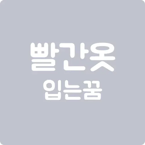 빨간옷 입는 꿈