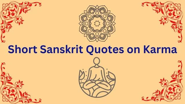 Short Sanskrit Quotes on Karma