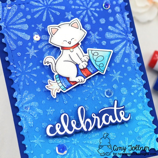 Newton's 4th of July Stamp and Die Set, Birthday Essentials Stamp Set, Fireworks Stencil, Framework Die Set by Newton's Nook Designs #newtonsnook #handmade