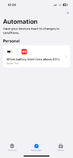 iPhone Battery Reminder Automation