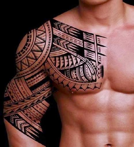 tribal polynesian tattoo