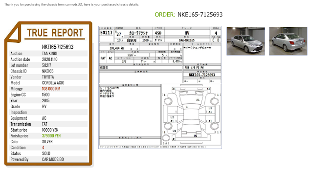 Auction Sheet Verification in Bangladesh | Auction sheet BD | True Report BD 