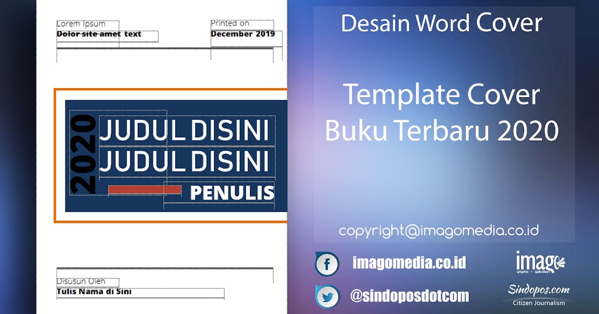 Download Desain  Template Cover  Buku  Terbaru 2021 Versi Ms  