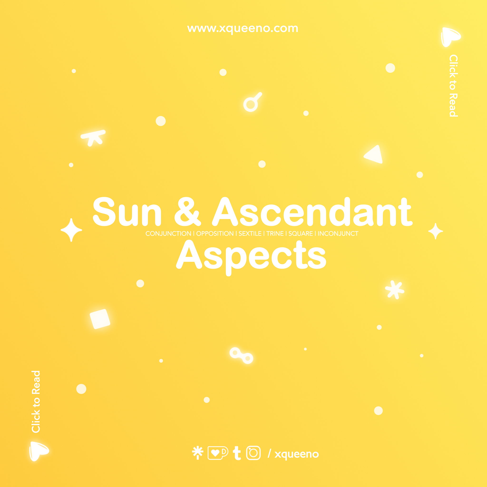 Natal Sun and Ascendant Aspects Sextile Square Trine Opposite Conjunct Inconjunct Quincunx