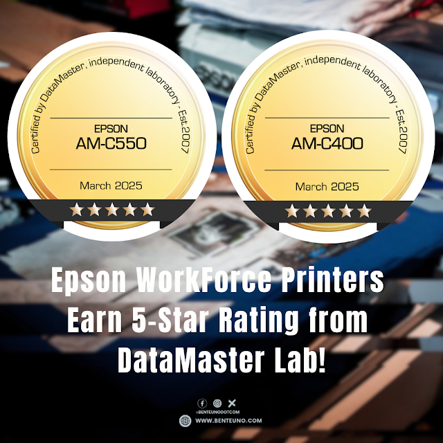 Epson’s WorkForce Enterprise Business Inkjet Printers achieve prestigious five-star ratings from DataMaster Lab