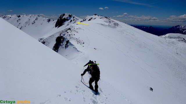 Ascensión Invernal al Pico Agujas por el embudo o corredor izquierdo en San Isidro