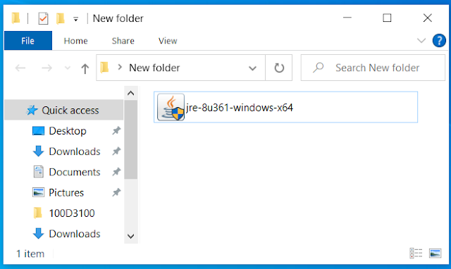 JAVA File in explorer