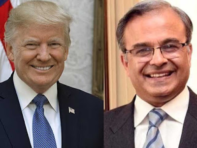 Dr Asad Majeed Khan presents credentials to US President Donald Trump