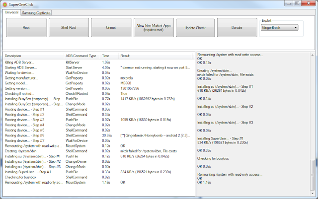 Root Android smartphone using SuperOneClick