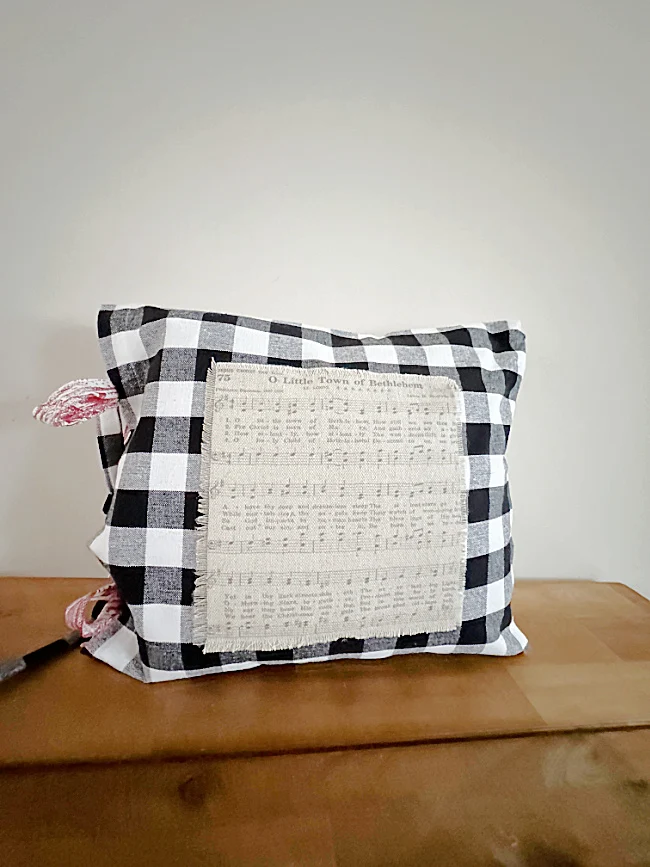 pillow on bench