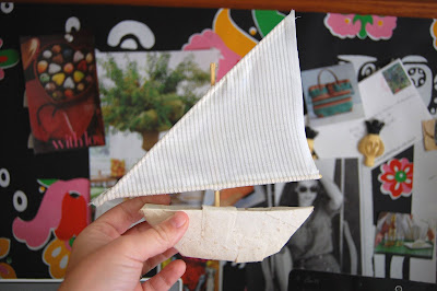 The Fab Miss B: DIY with the Fab Miss B: Papier Mache Sail Boat Mobile 