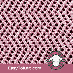 Eyelet Lace 43: Zig Zag | Easy to knit #knittingetitches #eyeletlace