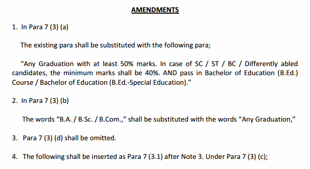 A.P TET Exam 2018 latest amendments/modifications in G.O No 4