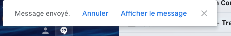 Pour annuler l'envoi d'un message gmail