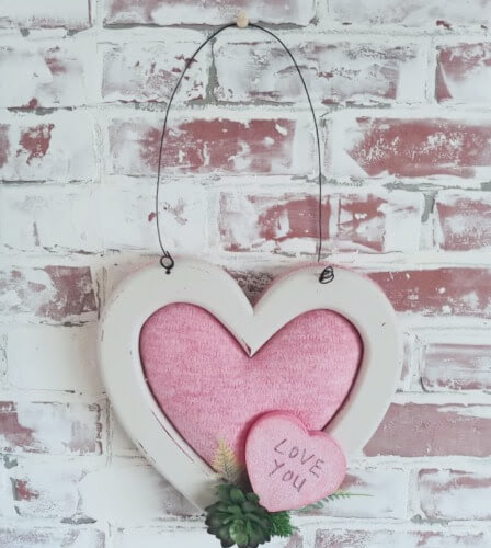 Upcycled Wooden Heart Valentine