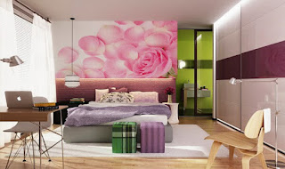 The Idea Of A Bedroom With A Beautiful Purple Color