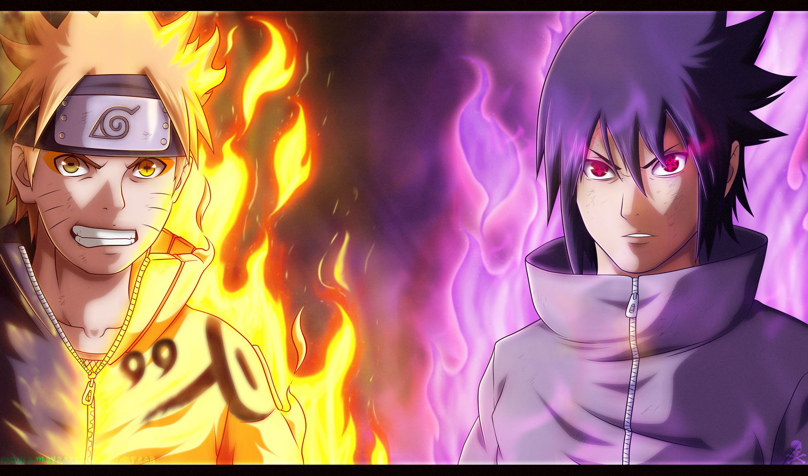 Naruto Sasuke Fight wallpaper background (1600 x 943 )
