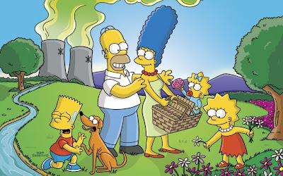 the Simpson Family Camping wallpaper