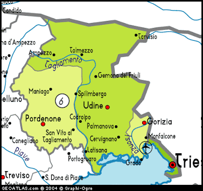 Friuli Venezia Giulia Map Geographic Region