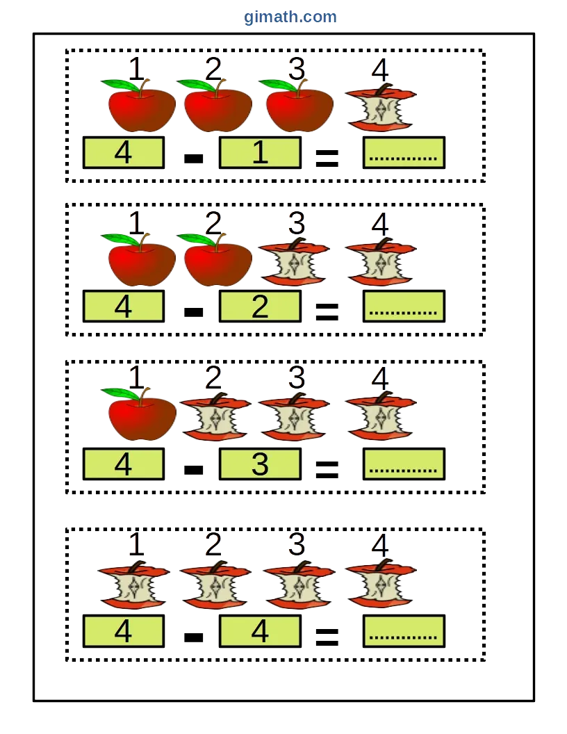 Subtraction for Kids Ages 4-8