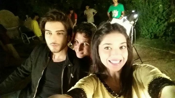 Alvida Upcoming Drama On Set Pictures Hum Tv sanam jung and imran abbas