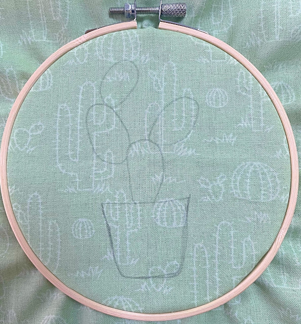 cactus pattern embroidery