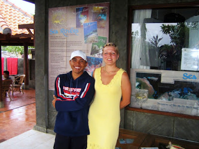 Kairi & DM Wayan, in front of Sea Rovers