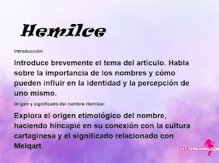 significado del nombre Hemilce