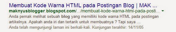 Cara Meletakan Judul Artikel di Depan Nama Blog 