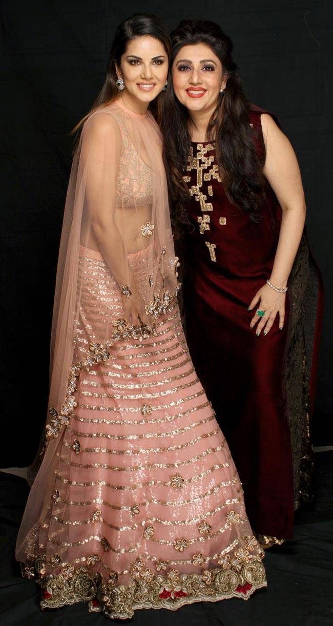 Sunny Leone in a Nude and Blush Designer Lehenga at Bridal and Festive Collection